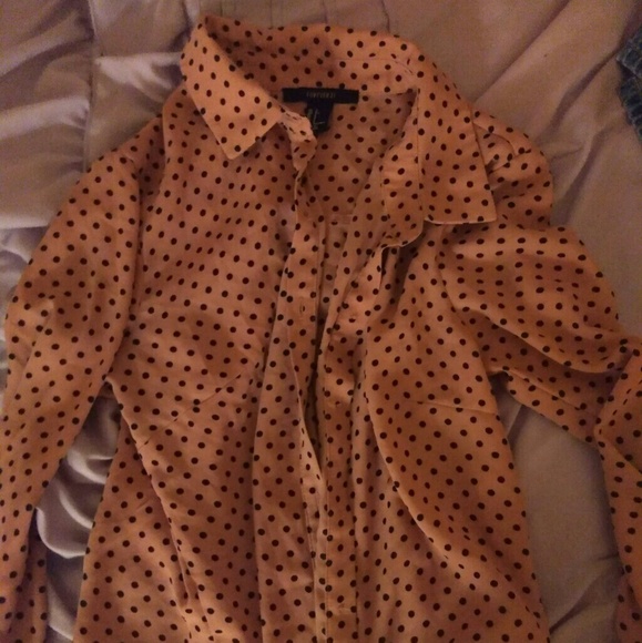 button up polka dot blouse - Picture 1 of 2